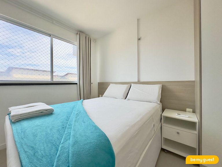 Lindo apartamento decorado e com vista mar