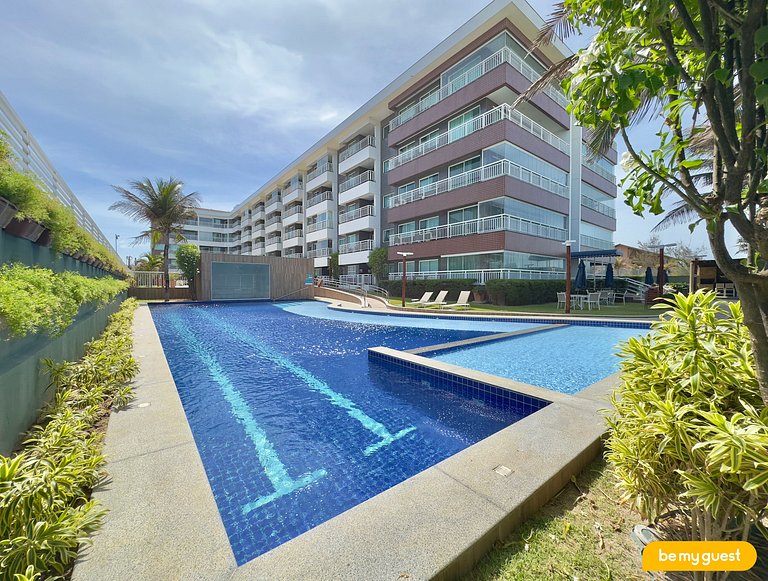 Lindo apartamento decorado e com vista mar
