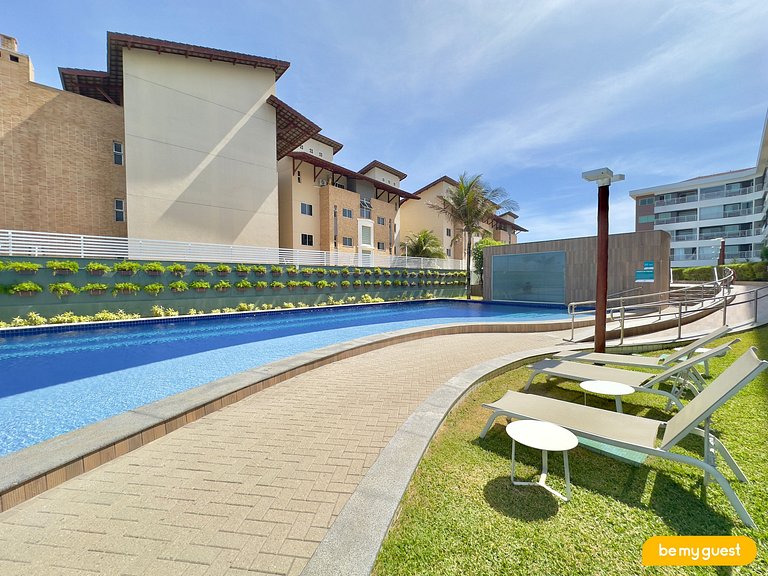 Lindo apartamento decorado e com vista mar