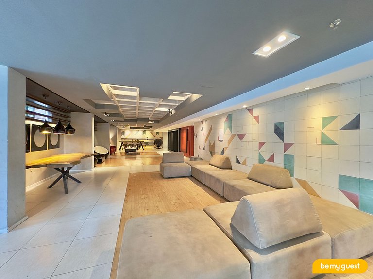 Lindo apartamento decorado com vista mar