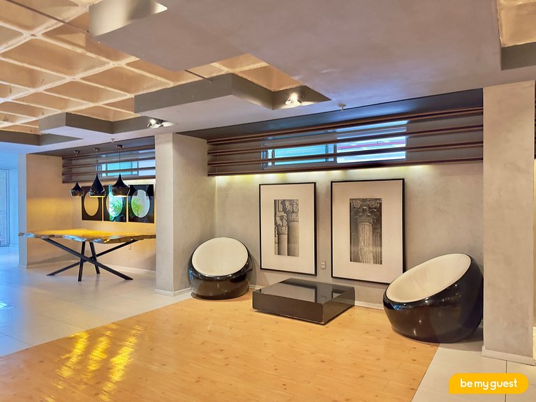 Lindo apartamento decorado com vista mar