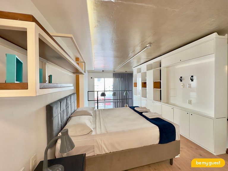 Lindo apartamento decorado com vista mar