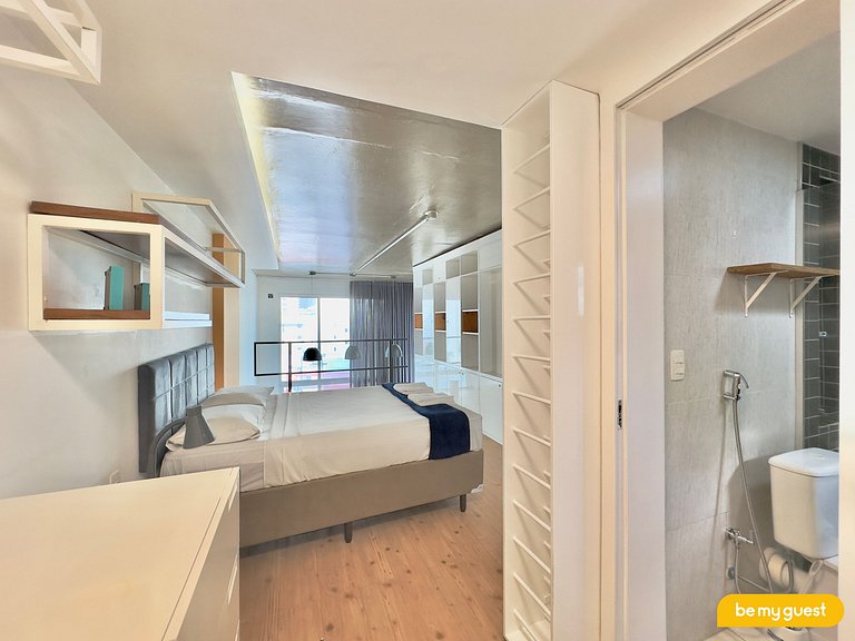 Lindo apartamento decorado com vista mar