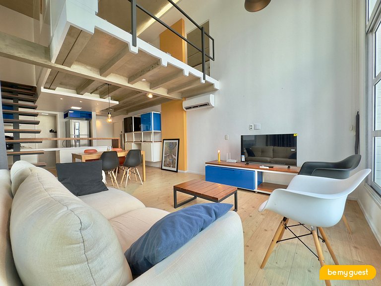 Lindo apartamento decorado com vista mar