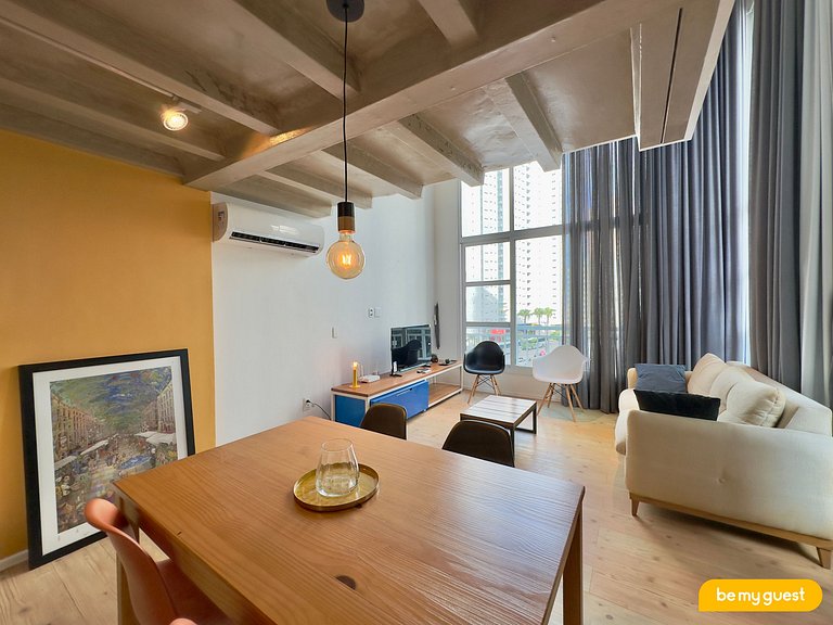 Lindo apartamento decorado com vista mar