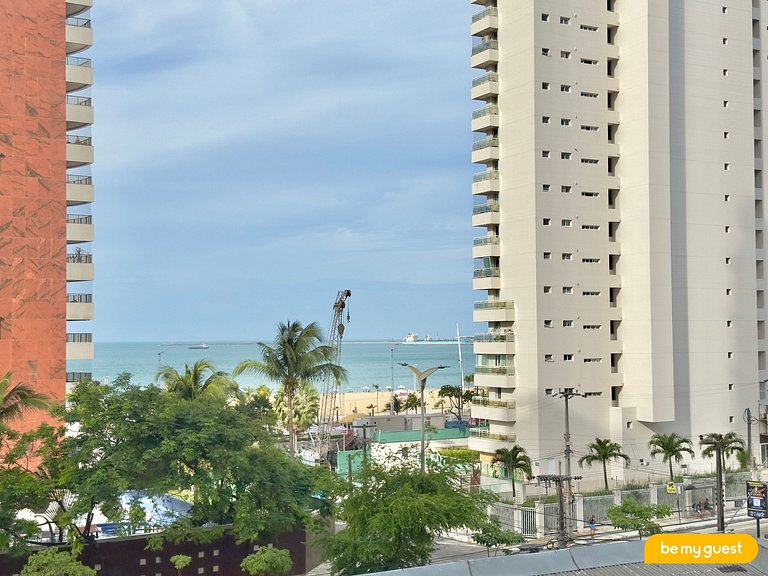 Lindo apartamento decorado com vista mar