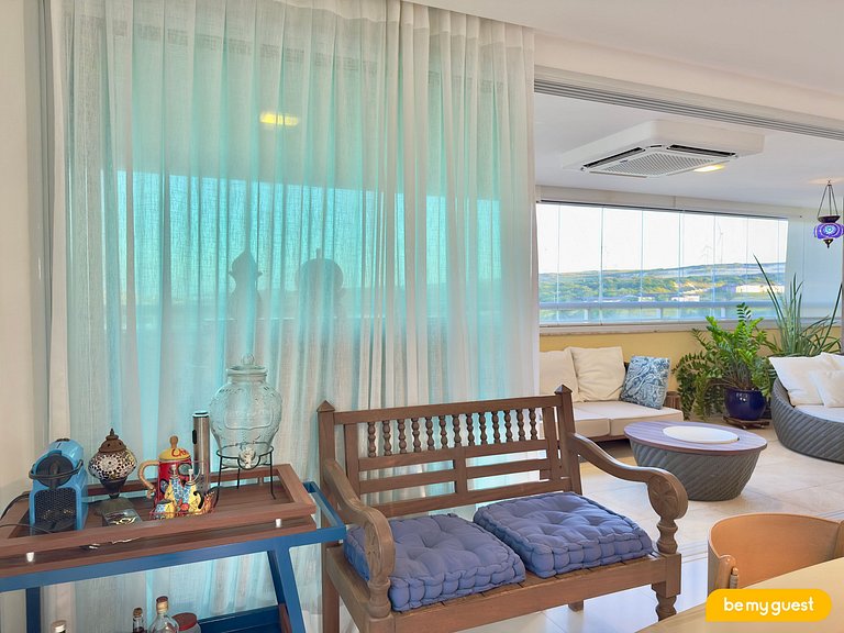 Cobertura com jacuzzi e vista mar no Golf Ville