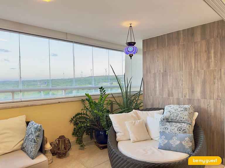 Cobertura com jacuzzi e vista mar no Golf Ville