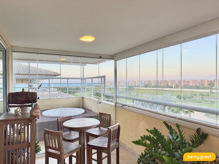 Cobertura com jacuzzi e vista mar no Golf Ville