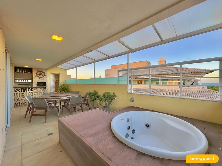 Cobertura com jacuzzi e vista mar no Golf Ville