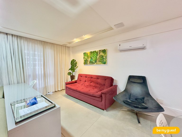 apartamento incrível em hotel na beira mar