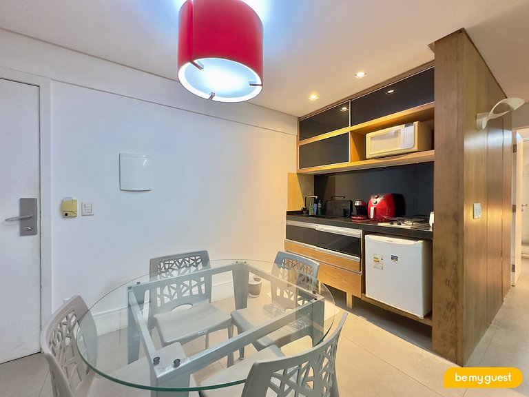 apartamento incrível em hotel na beira mar
