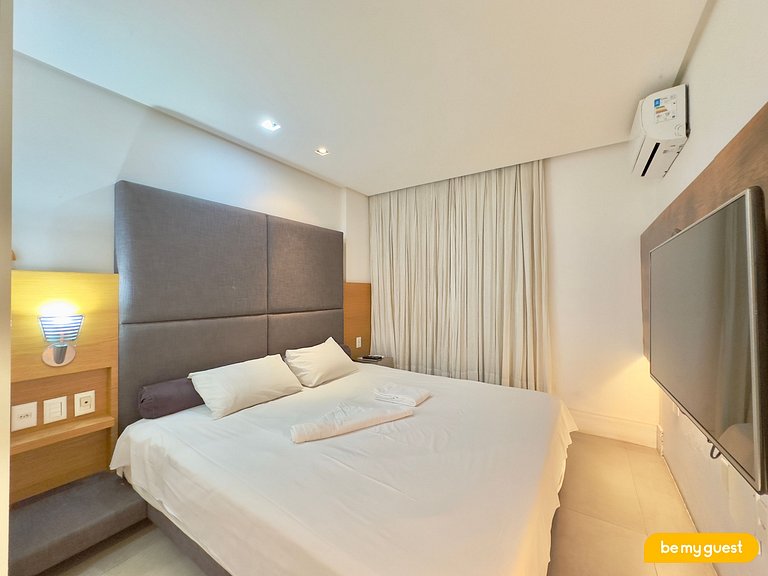 apartamento incrível em hotel na beira mar