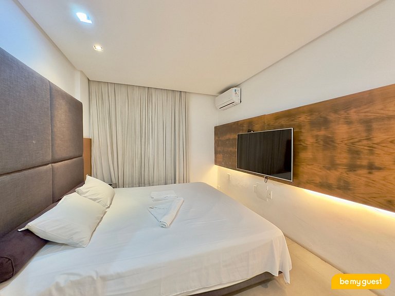 apartamento incrível em hotel na beira mar