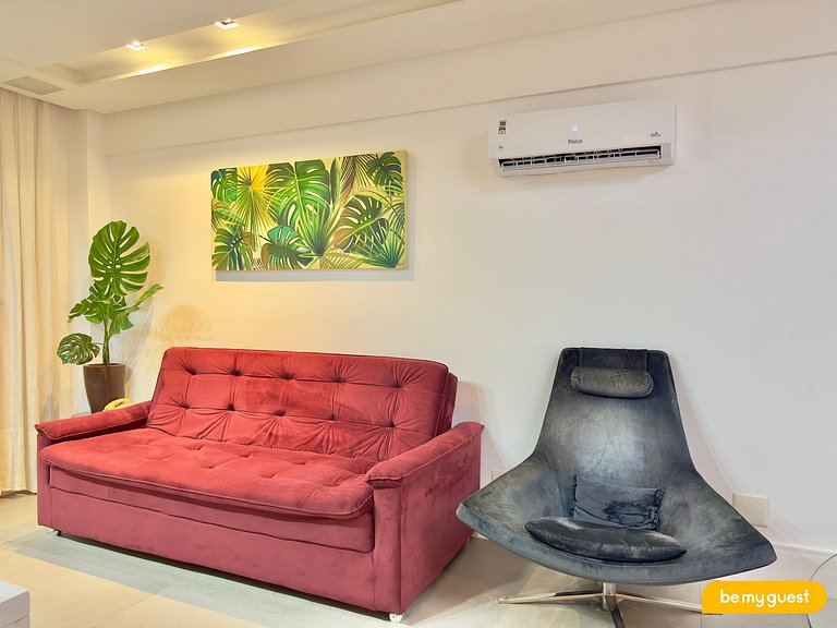 apartamento incrível em hotel na beira mar
