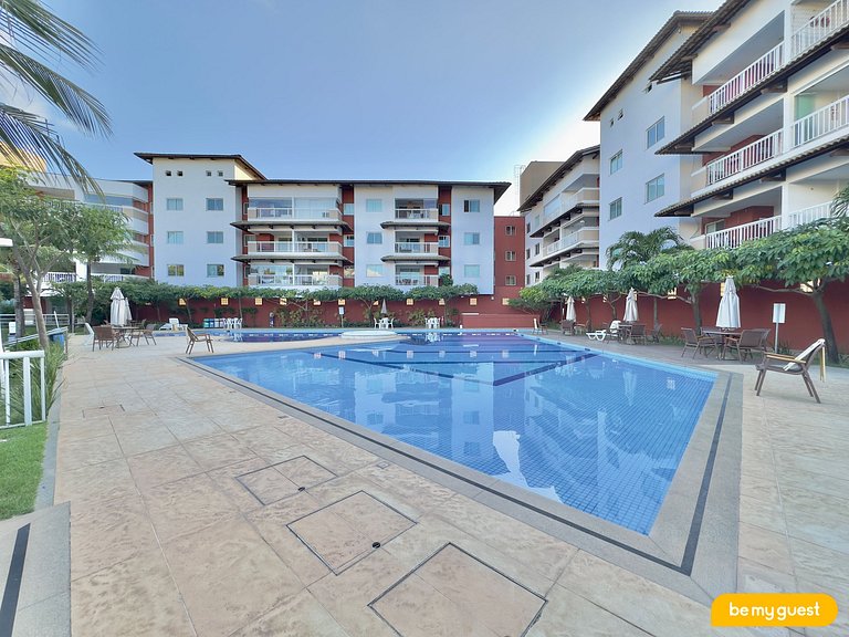Lindo apto de 3 quartos ao lado do Beach Park