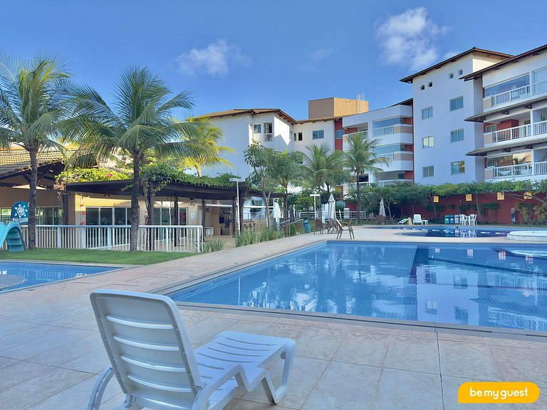 Lindo apto de 3 quartos ao lado do Beach Park