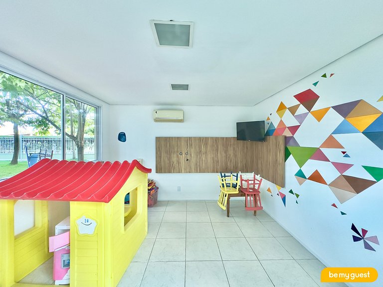 Lindo apto de 3 quartos ao lado do Beach Park
