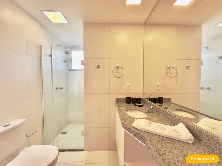 Lindo apto de 3 quartos ao lado do Beach Park
