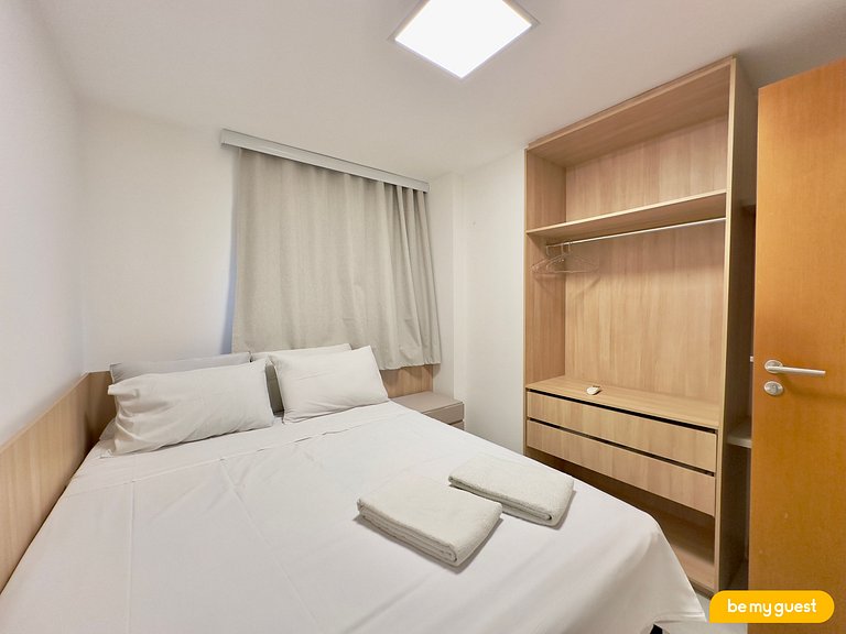 Lindo apto de 3 quartos ao lado do Beach Park