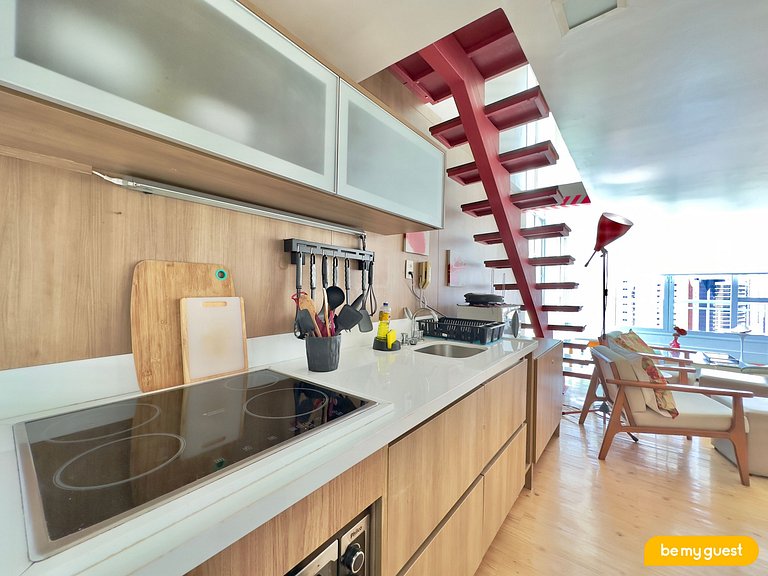 Apartamento perfeito com linda vista mar