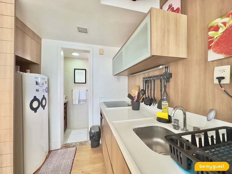 Apartamento perfeito com linda vista mar
