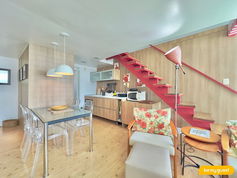 Apartamento perfeito com linda vista mar