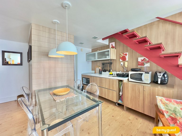 Apartamento perfeito com linda vista mar