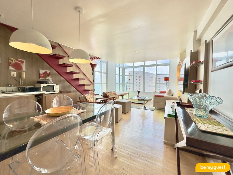 Apartamento perfeito com linda vista mar