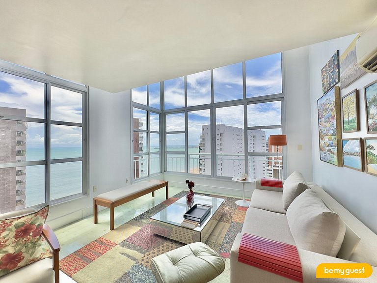 Apartamento perfeito com linda vista mar
