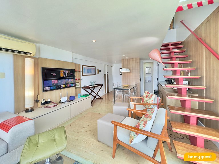 Apartamento perfeito com linda vista mar