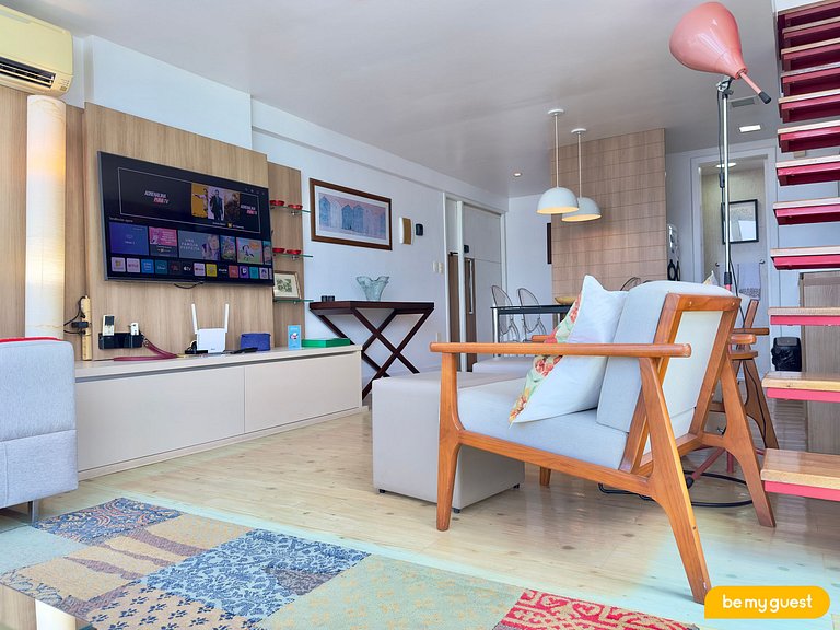 Apartamento perfeito com linda vista mar