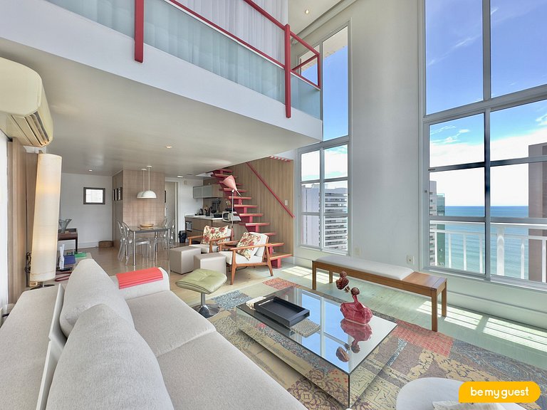 Apartamento perfeito com linda vista mar