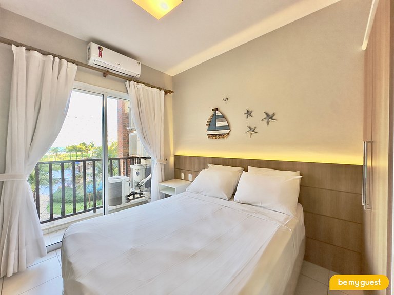 Excelente apartamento Vista Mar no Beach Living