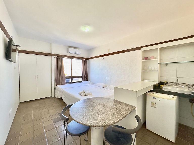 Apartamento tipo studio com vista mar