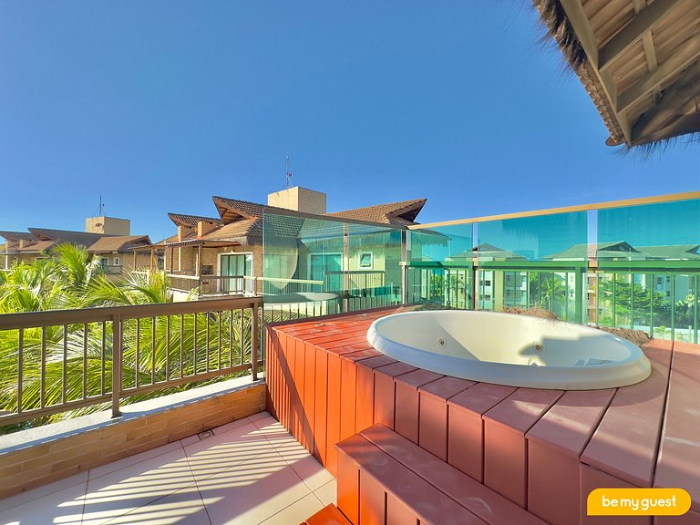 Cobertura incrível com jacuzzi e churrasqueira