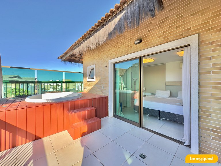 Cobertura incrível com jacuzzi e churrasqueira