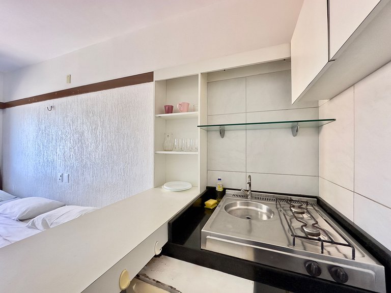 Apartamento tipo studio com vista mar