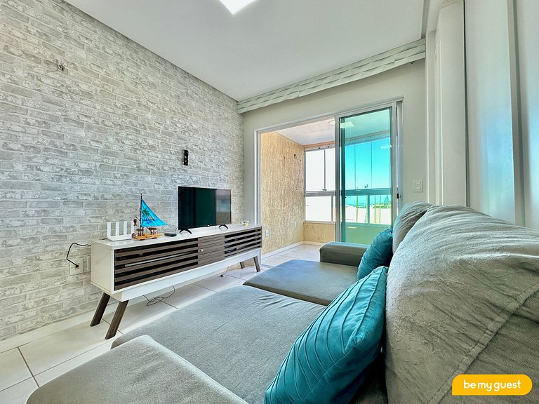Apartamento térreo com vista para piscina