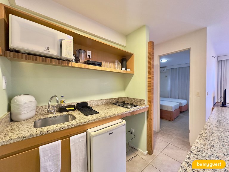 Apartamento 2 quartos em hotel com vista
