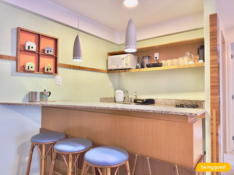 Apartamento 2 quartos em hotel com vista