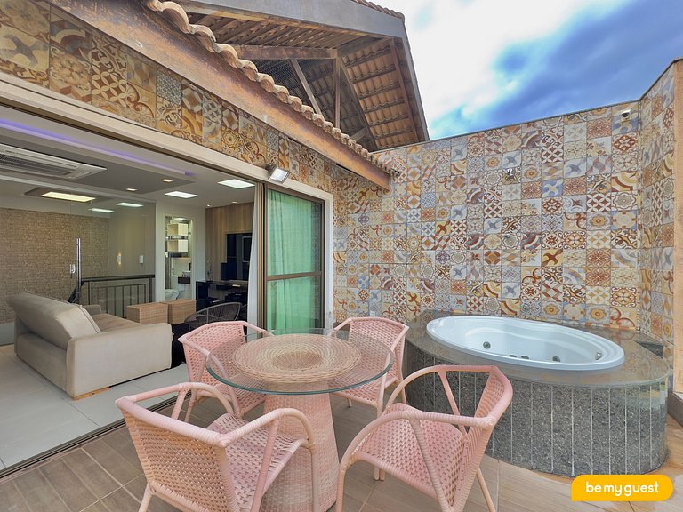 Linda Cobertura com 3 quartos no Mediterranee