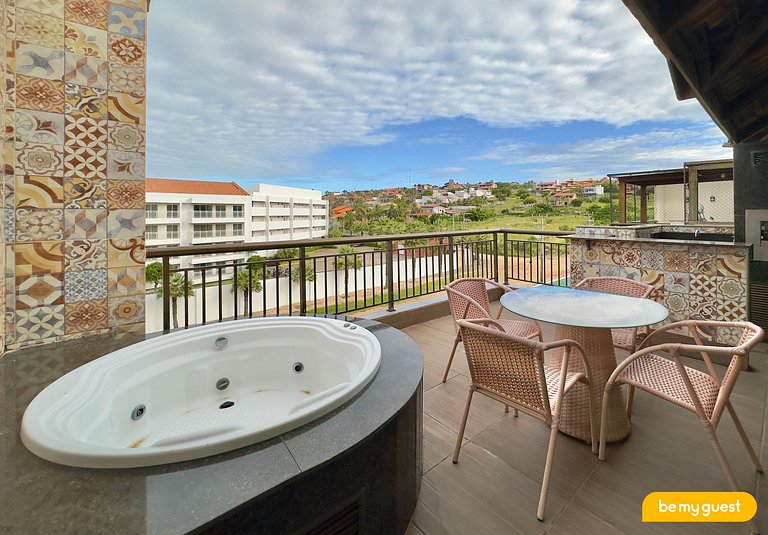 Linda Cobertura com 3 quartos no Mediterranee