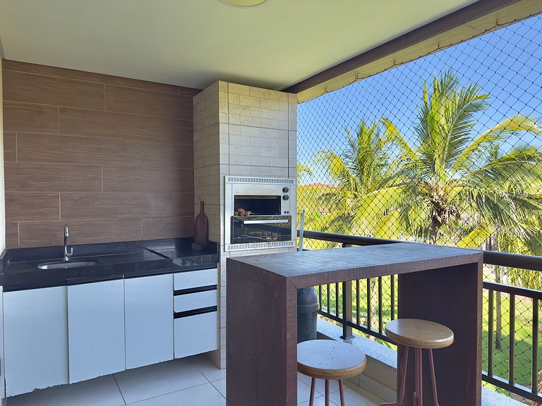 Mandara Lanai Pé na Areia: 4 Quartos e Varanda Gourmet