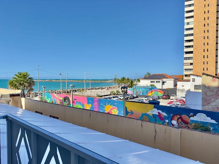 Studio prático e vista mar na Praia de Iracema