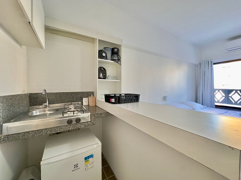 Studio prático e vista mar na Praia de Iracema