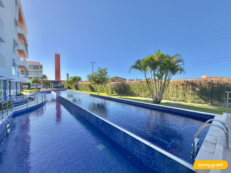 Apto completo ao lado do Beach Park e com banheira