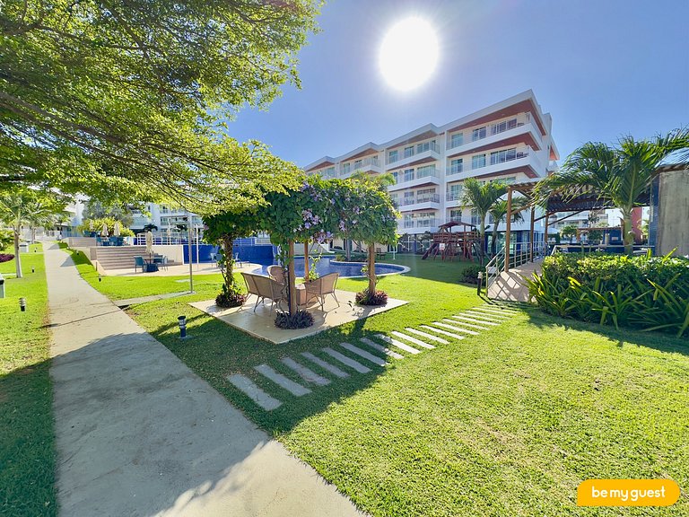 Apto completo ao lado do Beach Park e com banheira