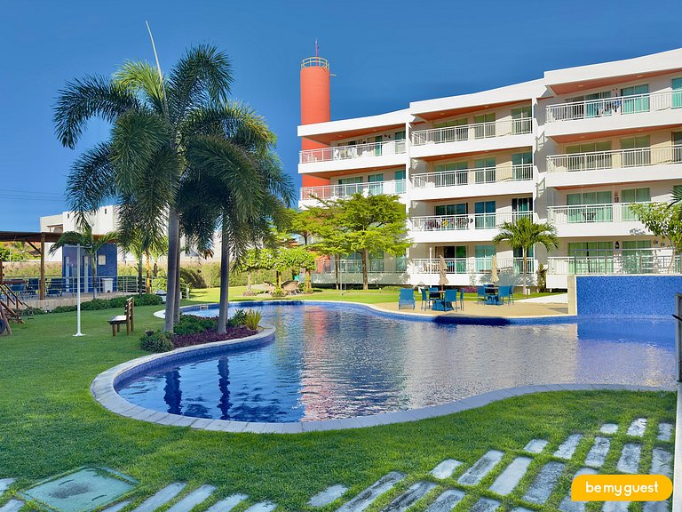 Apto 3 Quartos com Vista da Piscina