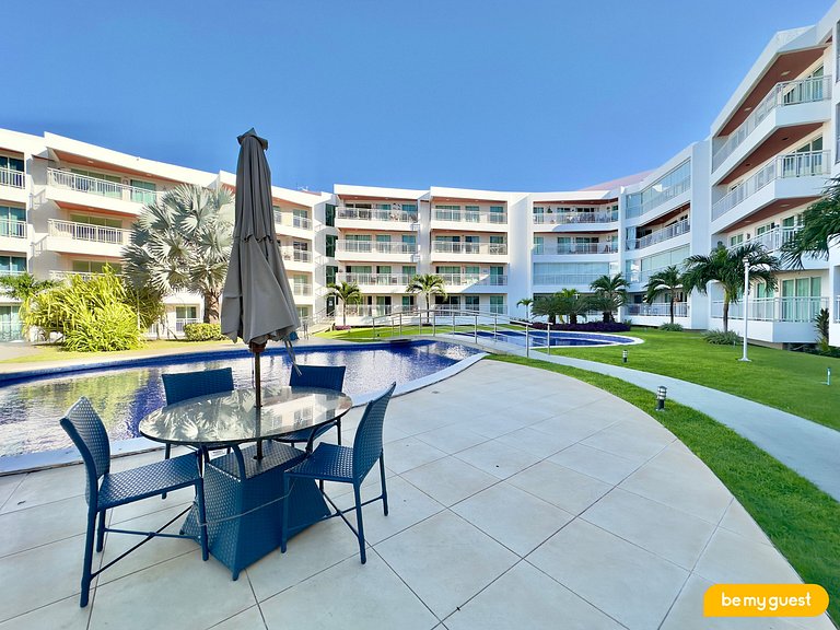 Apto completo ao lado do Beach Park e com banheira